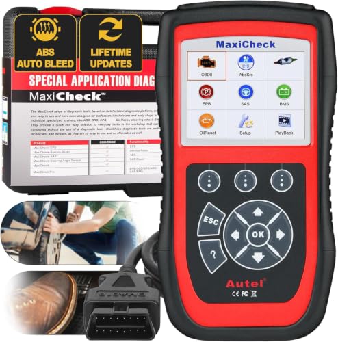 Autel MaxiCheck PRO Auto Bleed Scan Tool for ABS Brake Bleeding, ABS SRS OBD2 Diagnostic Scanner, Oil Reset, BMS, EPB, SAS Services for Specific Vehicles Up to 2015, Lifetime Free Updates