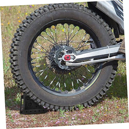 STOBAZA Portable Rubber Wheel Chocks 2-Piece Set for Cars RVs and Trailers Anti-Slip Tire Support Ramp for Stability