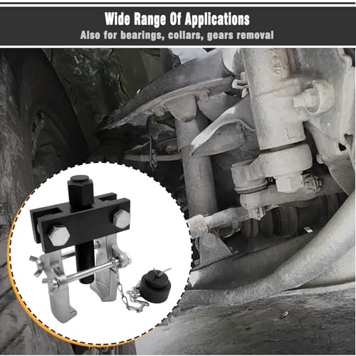Heavy Duty Pitman Arm Puller with Adapter, Adjustable Jaws Bearing Pulling Repair Tool for Pitman Arms, Bearings, Collars, Gears, More Light Truck & Car