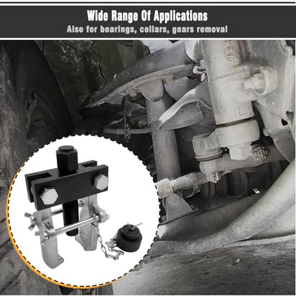 Heavy Duty Pitman Arm Puller with Adapter, Adjustable Jaws Bearing Pulling Repair Tool for Pitman Arms, Bearings, Collars, Gears, More Light Truck & Car