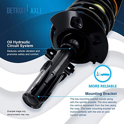 Detroit Axle - Front Struts for 2004-2008 Pontiac Grand Prix [with 16'' 17'' 18" Wheels] Complete 2 Struts with Coil Spring 2005 2006 2007 Replacement Quick Install Ready Struts Shocks Assembly - size: 172177 x2/PAIR