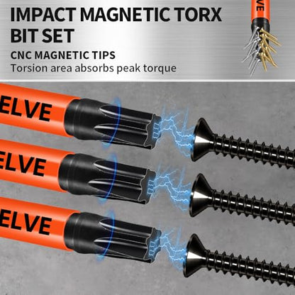 10-Pack T25 Torx Bits for Impact Driver, T-25 Torx/Star Bit Set 2'' Long, Magnetic Torque Head, Premium S2 Alloy Steel, 1/4'' Hex-Shank for Professional & DIY Use - size: 10pcs T-25 Torx Bit