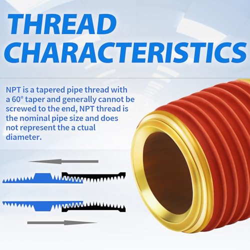 ChillWaves Automotive T-Style Air Plug, 1/4" NPT Male Pneumatic Plugs, Air Compressor Accessories Fittings(20-PACK) - size: 1/4" MNPT, style: PACK OF 20