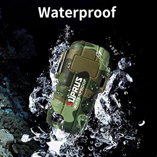 SUPRUS Waterproof Lighter Windproof Lighter Arc Plasma Lighters USB-C Rechargeable with Expandable and Flexible Neck for Outdoor, Camping & Kitchen (Camouflage) - color: Camouflage