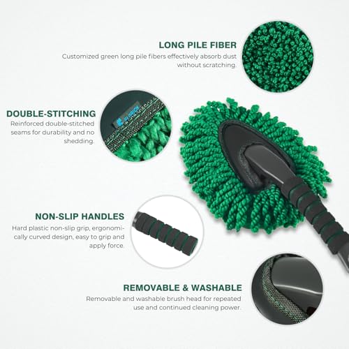 FLORICH Microfiber Car Duster Kit, Large Extendable Car Duster Exterior Scratch Free, Durable Car Brush Interior for Cars RV Truck - size: Carduster01
