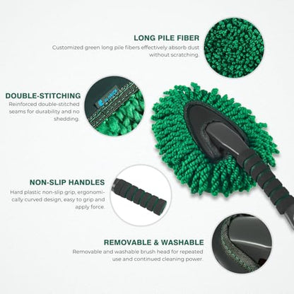 FLORICH Microfiber Car Duster Kit, Large Extendable Car Duster Exterior Scratch Free, Durable Car Brush Interior for Cars RV Truck - size: Carduster01