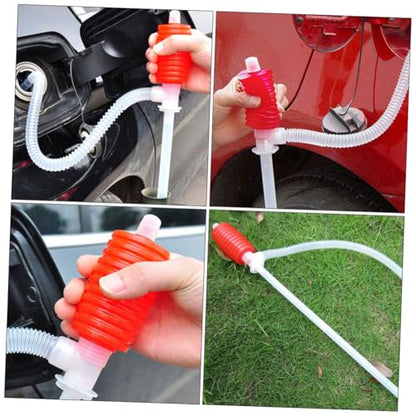 Generic 2 Pcs Manual Fuel Transfer Siphon Pump for Cars Oil Siphon Hose Kit with Water Syphon Hose Automotive Oil Changing Tool for Gasoline Barrel Pump