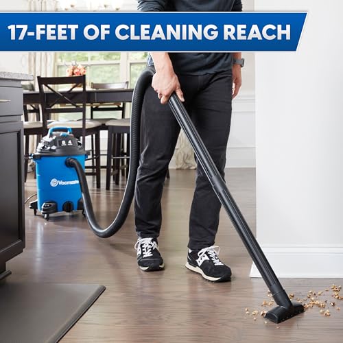 Vacmaster Blue Edition 8-Gallon* 4 Peak HP Wet/Dry Vacuum– VOC809PF - size: 8 Gallon