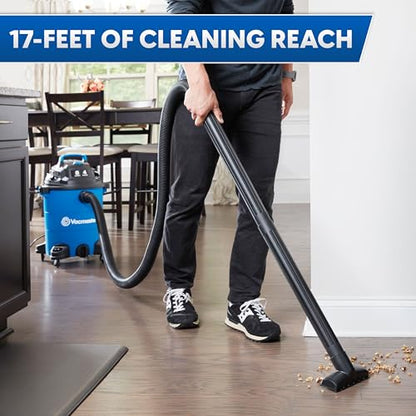 Vacmaster Blue Edition 8-Gallon* 4 Peak HP Wet/Dry Vacuum– VOC809PF - size: 8 Gallon