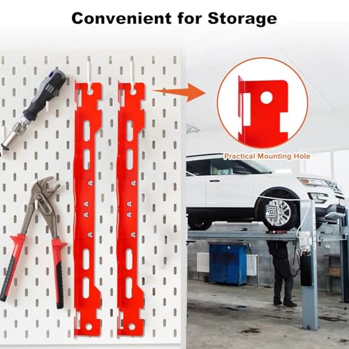 Universal Wheel Alignment Tool, Stainless Steel Toe & Camber Measuring Tool with Wrench and Tape Measure, for Cars, SUVs & Light Trucks (14mm/16mm Lug Nuts) - color: Red