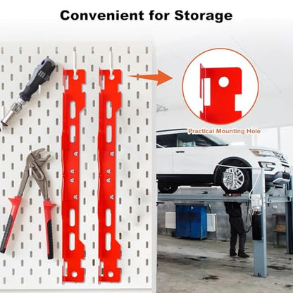 Universal Wheel Alignment Tool, Stainless Steel Toe & Camber Measuring Tool with Wrench and Tape Measure, for Cars, SUVs & Light Trucks (14mm/16mm Lug Nuts) - color: Red