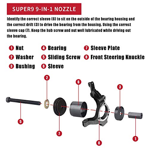 23 Pcs FWD Front Wheel Drive Bearing Adapters Puller Press Replacement Installer Removal Tool Kit