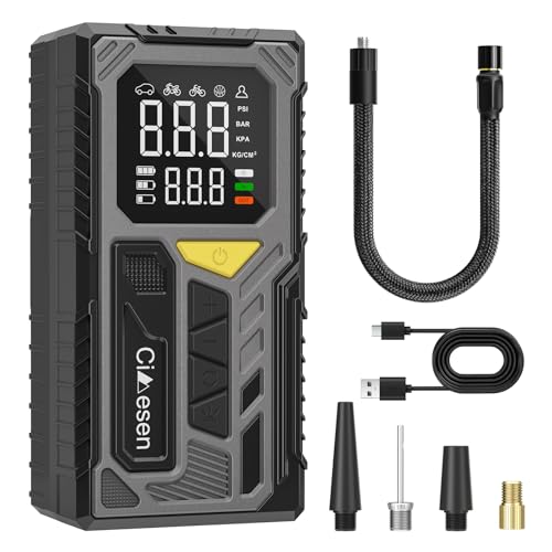Tire Inflator Portable Air Compressor-150psi Cordless Portable Air Pump for Car Tires Faster Inflation with Tire Pressure Gauge - size: 030