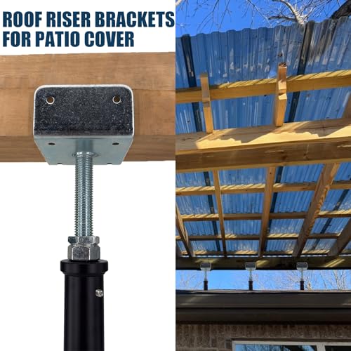 2 Pack U-Shaped Floor Jack - Adjustable Steel Beam Support for 4x2, 4x4, 4x6 Joists Heavy Duty Screw Jack with U-Head Telepost & House Jack.15-19 Inch Adjustment Range. - size: 15-19