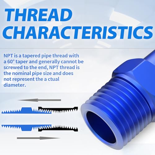 ChillWaves Aluminum Automotive T-Style Air Plug, 1/4" NPT Male Pneumatic Plugs, Air Compressor Accessories Fittings(10-PACK) - size: 1/4" MNPT, style: PACK OF 10
