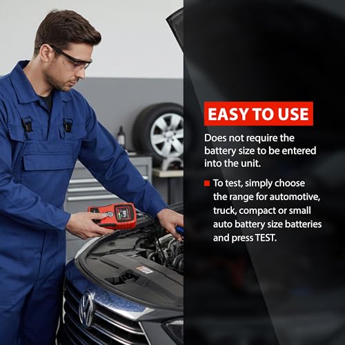 Battery, Charging, & Starting System Diagnostic Tester for 12V & 24V Systems – Digital Analyzer for Automotive Starter, Alternator, Regulator & Diode Ripple – B200 by Tech Professional Service Tools - style: B200