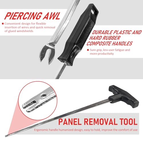 9Pcs Windshield Removal Tool Kit for Classic Vintage Car, Molded Windscreen Remover Kit