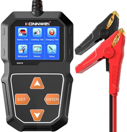 KW218 6V 12V Car Battery Tester 100-2000 CCA Automotive Battery Load Tester Alternator Tester Digital Auto Battery Analyzer Charging Cranking System Tester