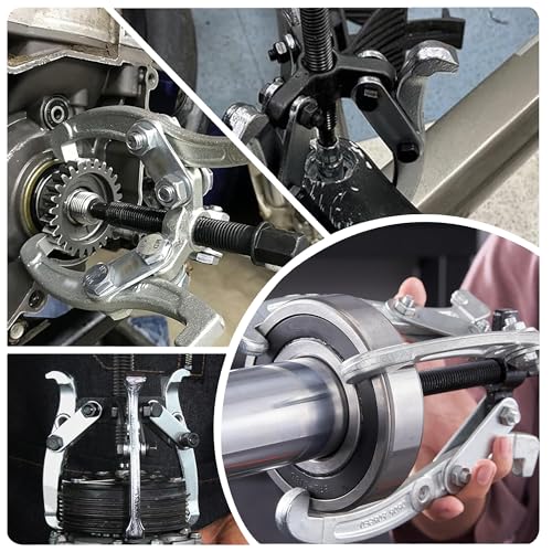 Motor Tech Gear Puller Set, 3" 4" 6" 8'' 3 Jaw Puller Kit for Pulley Gear Bearing Flywheel Removal, Heavy Duty Pulley Puller with Reversible Jaws Bearing Puller Tool Kit (3'' 4'' 6'') - style: 3'' 4'' 6''