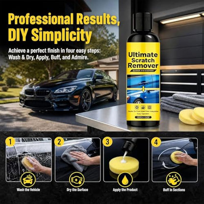 Car Scratch Remover Kit | 60 Second Quick Repair, All Paint Colors, Auto Polishing Compound, Remove Swirl Marks & Door Edge Scratches