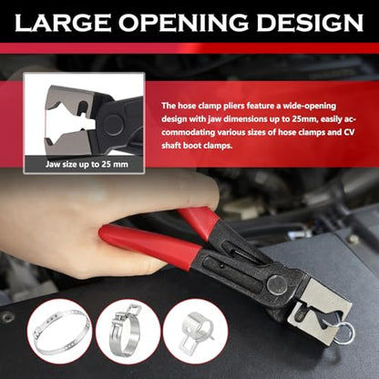 2PCS Electrical Disconnect Pliers for Cars,Heavy Duty Auto Electrical Connector Removal Tool Hose Clamp Pliers,Non-Slip Dual-Head Electricals Connector Separator Tool