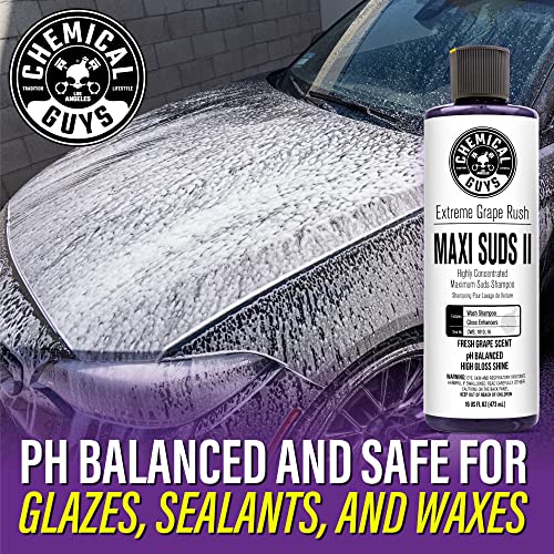 Chemical Guys, Maxi Suds II Foaming Car Wash Soap, Grape Scent, 1 Gallon | High-foam, pH-balanced suds for cannons, guns or buckets, gentle on wax and coatings - size: 128 Fl Oz (Pack of 1)