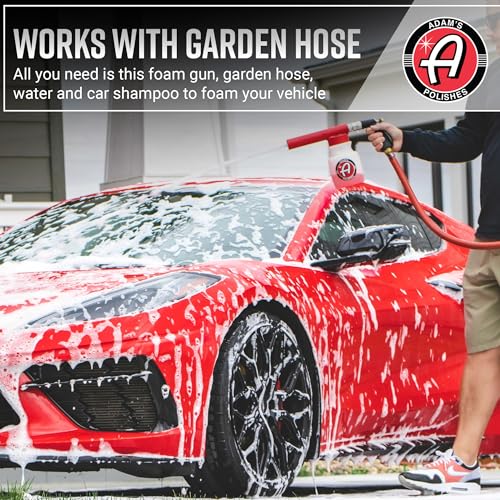 Adam's Polishes Foam Gun Car Wash Sprayer - Connects to Garden Hose for Car Washing, No Pressure Washer Required, Use Snow Foam Blaster with Car Soap, Shampoo or Detergent - style: Premium Foam Gun