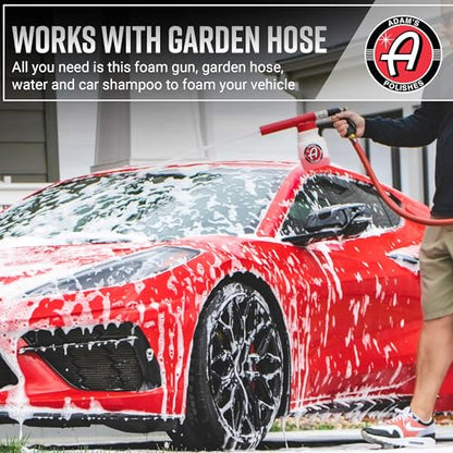 Adam's Polishes Foam Gun Car Wash Sprayer - Connects to Garden Hose for Car Washing, No Pressure Washer Required, Use Snow Foam Blaster with Car Soap, Shampoo or Detergent - style: Premium Foam Gun