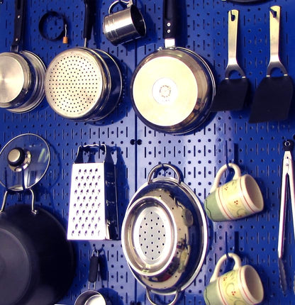 Wall Control 30-P-3232BU Blue Metal Pegboard Pack - color: Blue