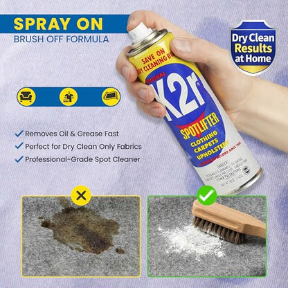 K2R SpotLifter Spot Remover Spray – Quick-Drying Stain Remover for Clothing, Carpets, Upholstery & Wallpaper – Built-In Brush Cap for No-Mess Touch-Ups – 10oz (3, 1) - size: 10 Fl Oz (Pack of 3)