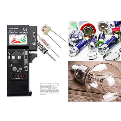 KOCKAFEJ Universal Battery Bulb and Fuse Tester 3 in 1 Batteries Checker for 1.5V 9V and Auto Household Bulbs and Fuses