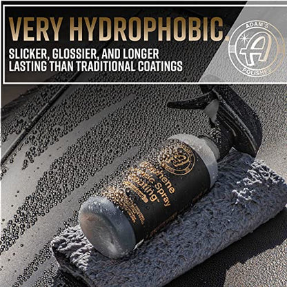 Adam's Advanced Graphene Ceramic Spray Coating Kit - 18+ Months Sprayable Graphene Oxide Ceramic Coating for Cars, Boats, RV's & Motorcycle - Adds Extreme Gloss, Depth, Shine & Protection - style: Advanced Combo Kit