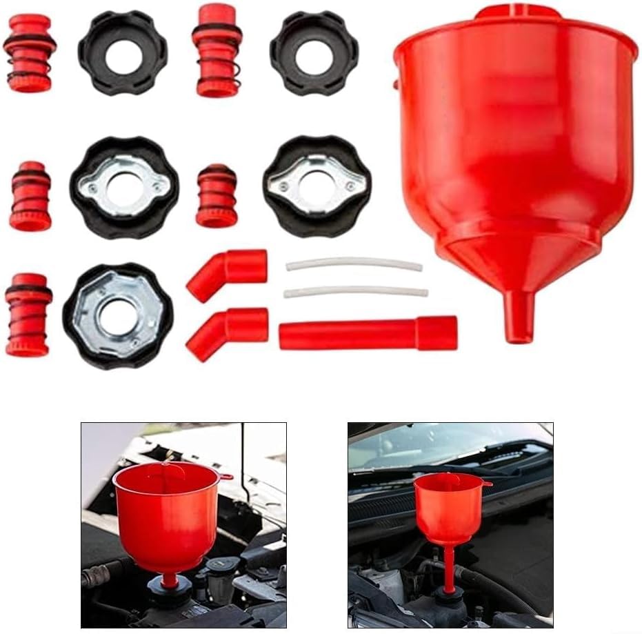 Spill Proof Coolant Filling Kit - Antifreeze Funnel & Refill Tool for Easy Coolant Repair and Maintenance, Essential for Mechanics and DIY Enthusiasts