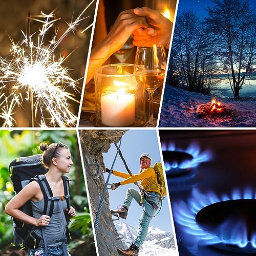 LcFun USB C Rechargeable Electric Lighter, Waterproof Plasma Lighters with LED Battery Display, Windproof Long Arc Lighters for Candle, Camping, Hiking, Outdoor Survival Gadgets for Men - color: Black, style: Flexible Arc With Flashlight