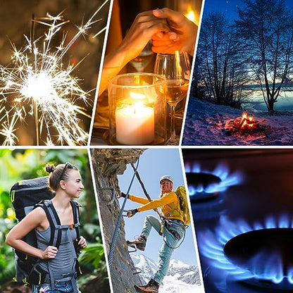 LcFun USB C Rechargeable Electric Lighter, Waterproof Plasma Lighters with LED Battery Display, Windproof Long Arc Lighters for Candle, Camping, Hiking, Outdoor Survival Gadgets for Men - color: Black, style: Flexible Arc With Flashlight