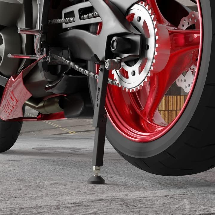 CNC Universal Motorcycle Wheel Stand Lift Trail Stand for Most Dirt Bikes | Adjustable and Portable Dirt Bike Wheel Lift Stand (Length Adjustment Range:35CM/ 13.78IN-41CM/ 16.14IN)-Black - color: Black