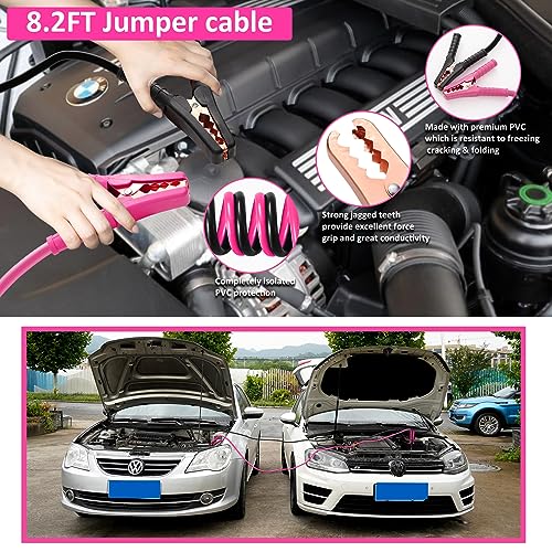 Car Emergency Kit with Portable Air Compressor - Roadside Emergency Kit for Vehicles, Winter Car Safety Roadside Assist Kit, Emergency Car Kit for Teen Girl and Ladies L-77 - size: 77pcs