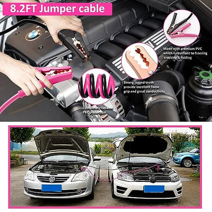 Car Emergency Kit with Portable Air Compressor - Roadside Emergency Kit for Vehicles, Winter Car Safety Roadside Assist Kit, Emergency Car Kit for Teen Girl and Ladies L-77 - size: 77pcs