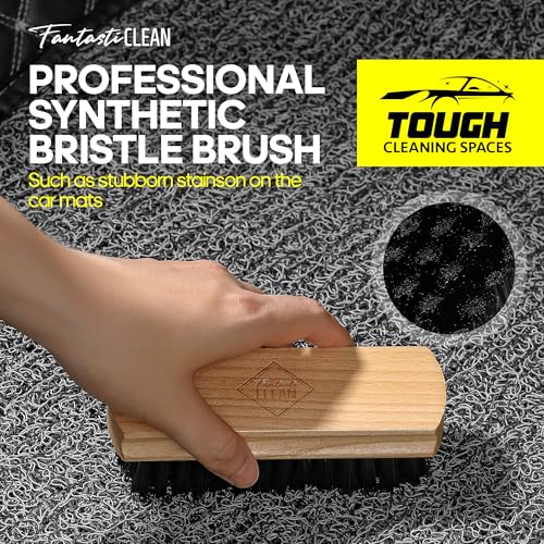 Fantasticlean Car Interior Detailing Kit, Leather Cleaner Brush Set, 9PCS | Car Interior Brush Kit, Horse Hair Leather Brush for Car Detailing, Scratch-Free Leather Cleaner Applicator, Cleaning Cloth - size: IT-ACS04-NT