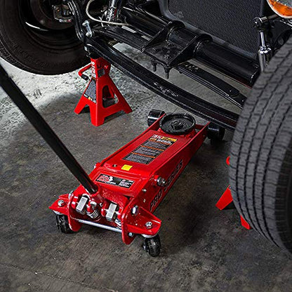 BIG RED T43006 Torin Steel Jack Stands (Fits: SUVs and Extended Height Trucks): 3 Ton (6,000 lb) Capacity, Red, 1 Pair - size: 3 Ton, style: SUV Extended