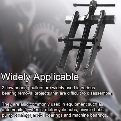 2 Jaws Bearing Puller 5-Piece Set, 2'' 3'' 4'' 6'' 8" Adjustable Two Jaw Puller Remover Tool, Carbon Steel Pump Removing Kit for Wheel, Bearings, Gears, Motorcycle