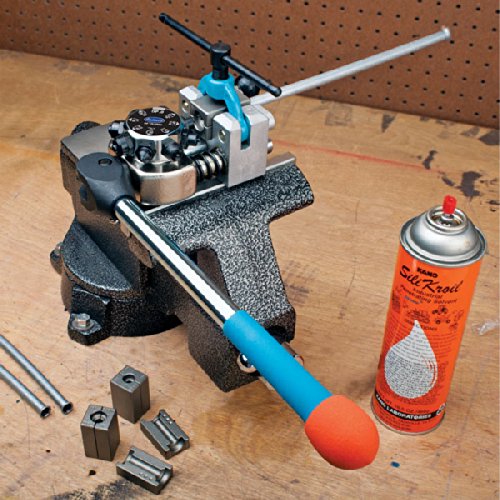 Eastwood Professional Brake Line Flaring Tool Kit | 45° Degree Single Double & Bubble Brake Tubing Flares | Use with Hydraulic Hose | Ideal for Stainless Steel Tube or Copper Pipe | Inc 4 Split Dies