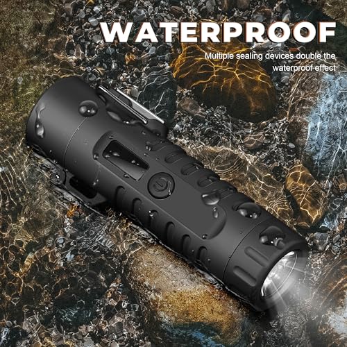 Lafagiet Electric Lighter, USB C Rechargeable, with LED Battery Display, Flashlight, 360° Flexible extendable Arc Lighters for Candle, Camping, Outdoor Adventure - color: F51-black