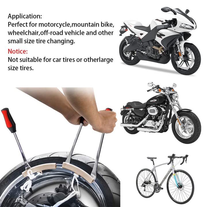 Asooll 11.5" Tire Spoons Set Motorcycle Dirt Bike Tire Changer Levers Kit | Tire Iron Repair Tool with 3 Rim Protectors for Motorcycle,Bike, Lawn Mower & Bicycle Tire Changing - size: 3*11.5”