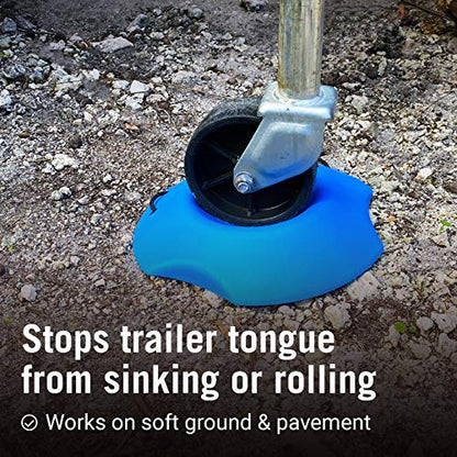 Trailer Wheel Chocks with Rope and Wheel Dock, for Boat Trailers, Travel Campers, RV Accessories, Travel Trailers, and All Trailer Tires - style: Chocks & Dock