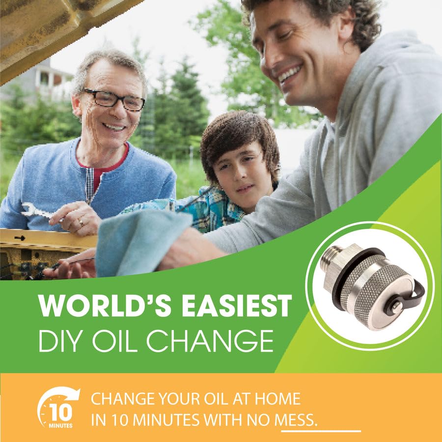 ValvoMax Oil Drain Valve - Quick Twist Oil Drain Plug for Mess-Free DIY Oil Changes - No Tools Required - 3/8-18 NPT Thread Size - Veteran-Owned American Brand - size: 3/8-18