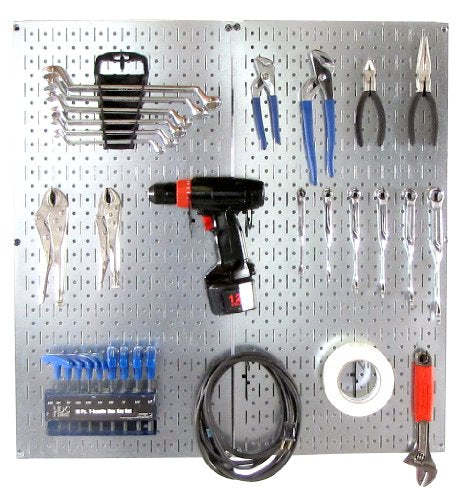 Wall Control 30-P-3232GV Galvanized Steel Pegboard Pack - color: Galvanized