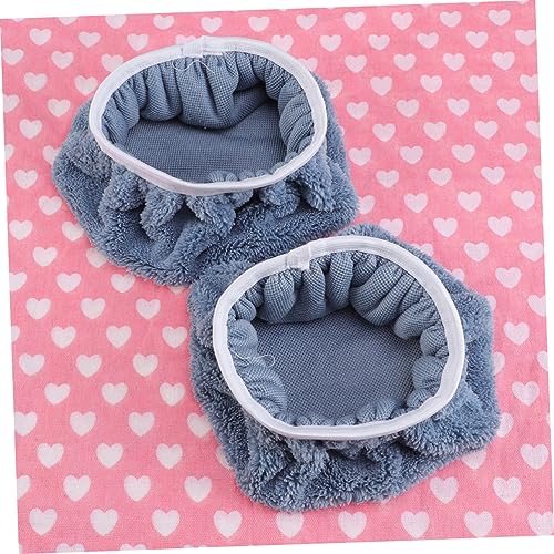 5-Piece Coral Fleece Car Polishing Waxing Bonnet Set 9-10 Inch Soft Grip Pads for Dual-Action Polishers for Auto Detailing and Buffing