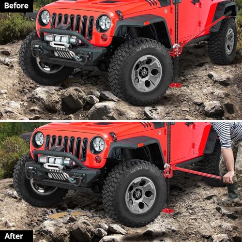 Garvee 60" Off Road Recovery Jack, 3.2 Ton (7000 Lb) High Lift Utility Jack for 4x4, SUV, UTV, ATV – Heavy Duty Trail Jack for Overlanding, Vehicle Recovery & Outdoor Adventure - size: 60 Inch, style: Flat-7000lb