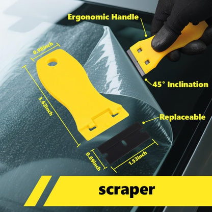 Heat Gun for Vinyl Wrap Tool Kit-2000W Variable Temp Hot Air Gun for Car Window Tinting, Shrink Tubing, Paint Removal, Epoxy Resin Heavy Duty Electric Tool with Squeegee, Cutter, Magnet & Spray Bottle - color: yellow&black